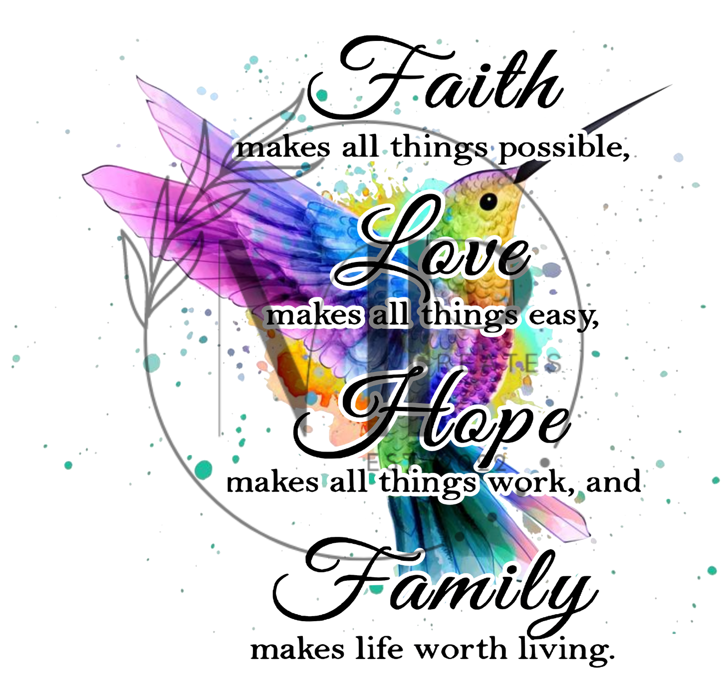 Faith-Hummingbird PNG