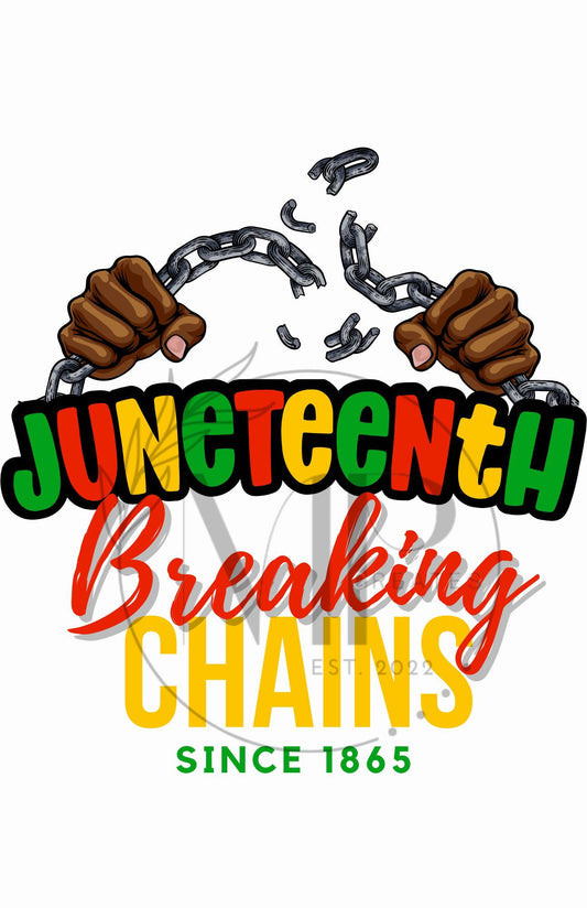 Juneteenth Breaking Chains PNG